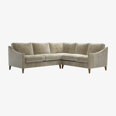 Sofa.com Iggy Asym. Crn: LHF 2.5 Seat w RHF 2 Seat in Cappuccino Bubble Velvet - sofa.com