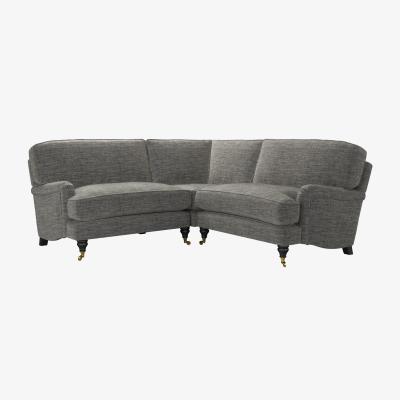 Sofa.com Bluebell Small Corner Sofa in Liquorice Baylee Multi-Tone Viscose Linen
