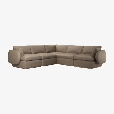 Sofa.com Ren Medium Corner Sofa in Greige Florence Textured Weave