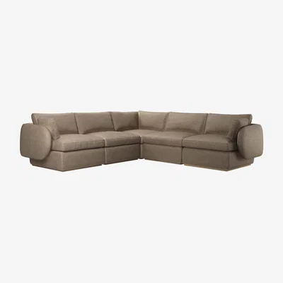 Sofa.com Ren Medium Corner Sofa in Greige Florence Textured Weave