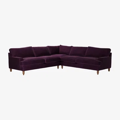 Sofa.com Isla Large Corner Sofa in Damson Smart Velvet