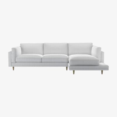 Sofa.com Marco RHF Chaise Sofa in Pumice House Herringbone Weave