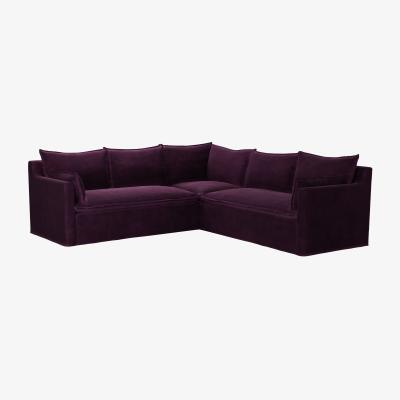 Sofa.com Anders Medium Corner Sofa in Damson Smart Velvet