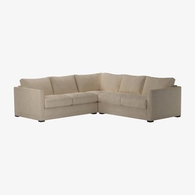 Sofa.com Perfectly Pristine Aissa Small Corner Sofa in Cashew Baylee Viscose Linen - sofa.com
