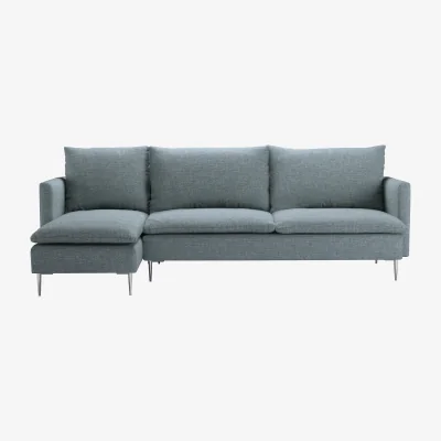 Sofa.com Emerson Large LHF Chaise Sofa in Hydrangea Highland Tweed - sofa.com