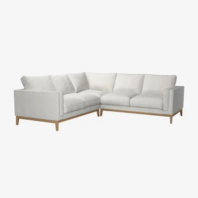 Sofa.com Costello (Plinth) Medium Corner Sofa in Shell Heathland Weave - sofa.com
