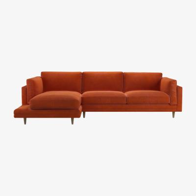 Sofa.com Marco LHF Chaise Sofa in Moroccan Spice Smart Velvet