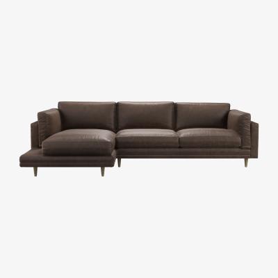 Sofa.com Marco LHF Chaise Sofa in Walnut Antique Leather