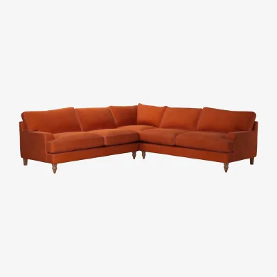 Sofa.com Isla Large Corner Sofa in Moroccan Spice Smart Velvet - sofa.com