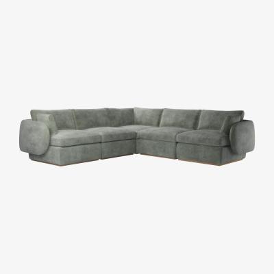 Sofa.com Ren Medium Corner Sofa in Moonstone Speckled Chenille