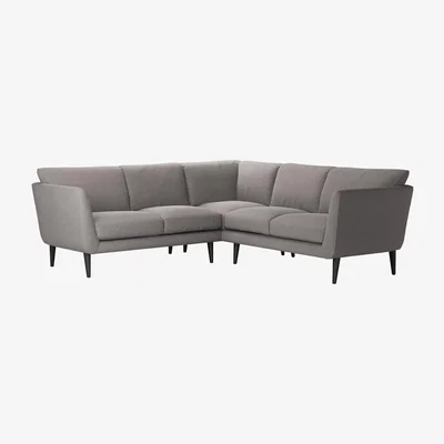 Sofa.com Holly Small Corner Sofa in Pigeon Grey Easy Cotton - sofa.com