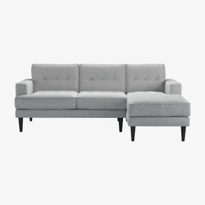 Sofa.com Mabel Medium RHF Chaise Sofa in Frost Highland Tweed - sofa.com