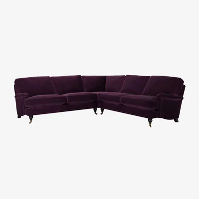 Sofa.com Bluebell Large Corner Sofa in Damson Smart Velvet