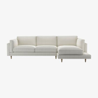 Sofa.com Marco RHF Chaise Sofa in Clay House Herringbone Weave