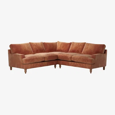 Sofa.com Isla Medium Corner Sofa in Pomegranate Bubble Velvet