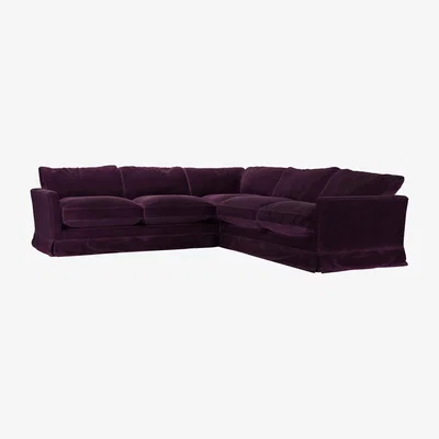 Sofa.com Otto Medium Corner Sofa in Damson Smart Velvet