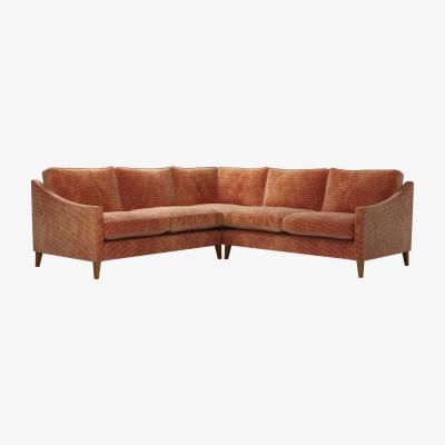 Sofa.com Iggy Medium Corner Sofa in Pomegranate Bubble Velvet