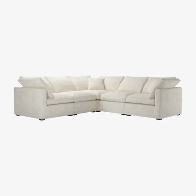 Sofa.com Long Island Slim Medium Corner Sofa in Oyster Luxe Boucle