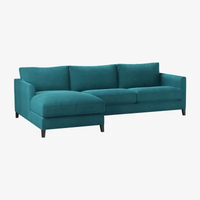 Sofa.com Izzy Medium LHF Chaise Sofa in Maldives Easy Cotton - sofa.com