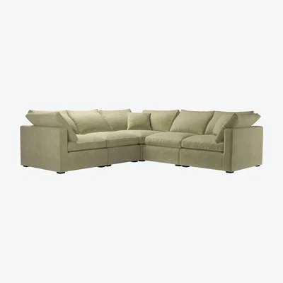 Sofa.com Long Island Slim Medium Corner Sofa in Urban Nature Brushstroke