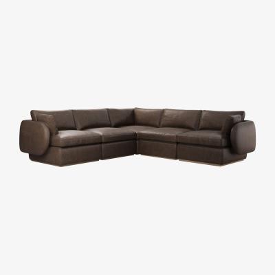Sofa.com Ren Medium Corner Sofa in Walnut Antique Leather