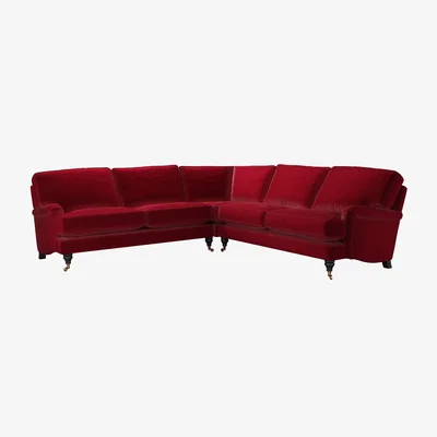 Sofa.com Bluebell Large Corner Sofa in Malbec Cotton Matt Velvet