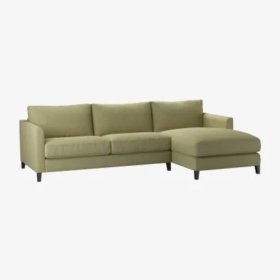 Sofa.com Izzy Medium RHF Chaise Sofa in Cardamon Brushed Linen Cotton - sofa.com