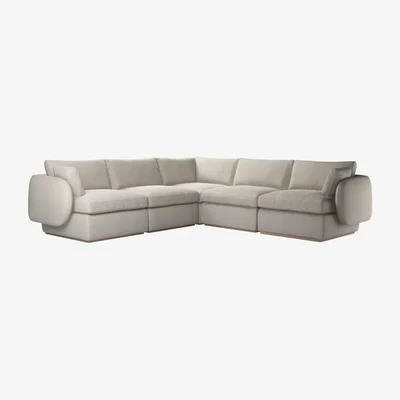 Sofa.com Ren Medium Corner Sofa in Stoneware Easy Cotton