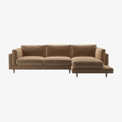 Sofa.com Marco RHF Chaise Sofa in Spiced Latte Cotton Matt Velvet