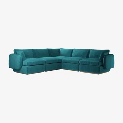 Sofa.com Ren Medium Corner Sofa in Neptune Smart Velvet