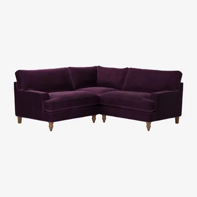 Sofa.com Isla Small Corner Sofa in Damson Smart Velvet