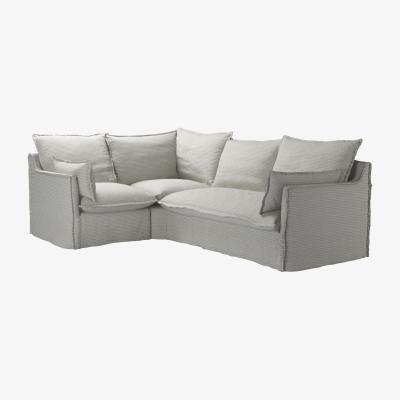 Sofa.com Isaac Asym: LHF Single w RHF 2 Seat Sofabed in Houndstooth Soft Sustainable Wool - sofa.com