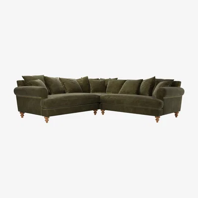 Sofa.com Teddy Medium Corner Sofa in Juniper Aquaclean Clever Chenille
