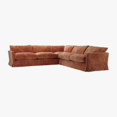 Sofa.com Otto Large Corner Sofa in Pomegranate Bubble Velvet