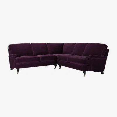 Sofa.com Bluebell Medium Corner Sofa in Damson Smart Velvet