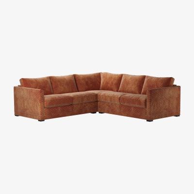 Sofa.com Aissa Small Corner Sofa in Pomegranate Bubble Velvet