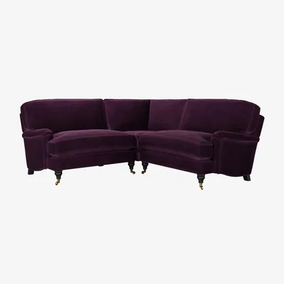 Sofa.com Bluebell Small Corner Sofa in Damson Smart Velvet