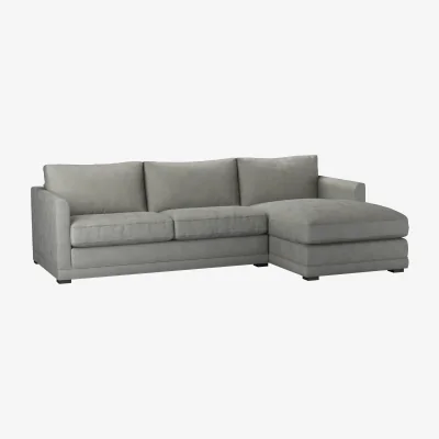 Sofa.com Aissa Medium RHF Chaise Storage Sofa in Mushroom Heathland Weave - sofa.com