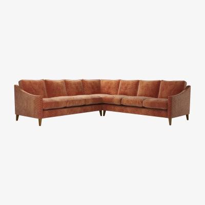 Sofa.com Iggy Large Corner Sofa in Pomegranate Bubble Velvet