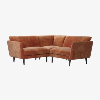 Sofa.com Holly Extra Small Corner Sofa in Pomegranate Bubble Velvet