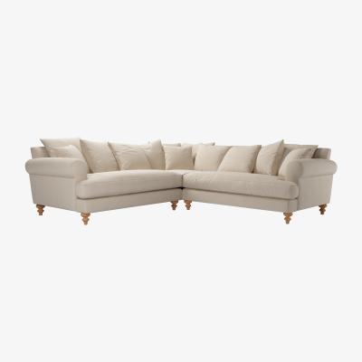 Sofa.com Teddy Medium Corner Sofa in Elderflower Organic Smart Cotton