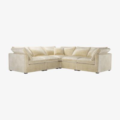 Sofa.com Long Island Slim Medium Corner Sofa in Apollo Easy Care Velvet