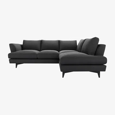 Sofa.com Lars RHF Open End Corner Sofa in Arctic Seal Easy Cotton