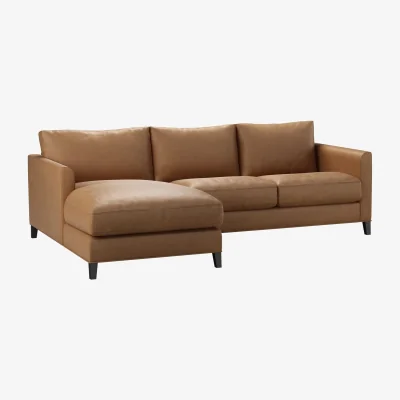 Sofa.com Izzy Small LHF Chaise Sofa in Saddle Antique Leather - sofa.com
