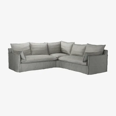 Sofa.com Isaac Medium Corner Sofa in Mushroom Heathland Weave - sofa.com