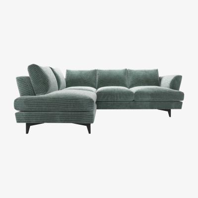 Sofa.com Lars LHF Open End Corner Sofa in Peppermint Bubble Velvet