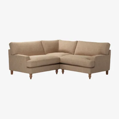 Sofa.com Isla Small Corner Sofa in Driftwood Baylee Multi-Tone Viscose Linen - sofa.com