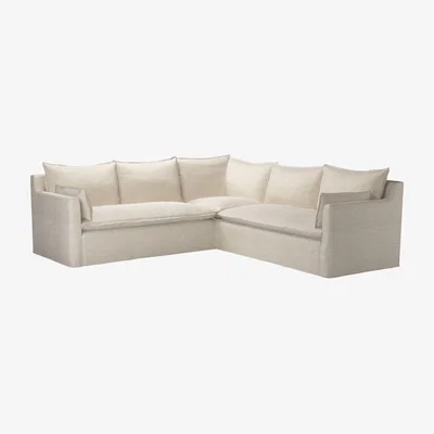 Sofa.com Anders Medium Corner Sofa in Jasmine Silky Jacquard Weave