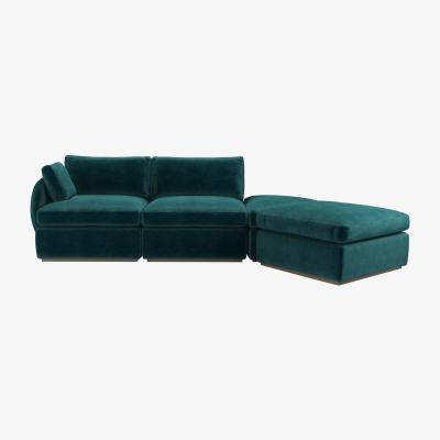 Sofa.com Ren LHF Modular Sofa in Jade Smart Velvet