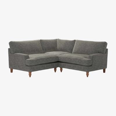 Sofa.com Isla Small Corner Sofa in Liquorice Baylee Multi-Tone Viscose Linen